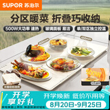 苏泊尔（SUPOR）折叠暖菜板 饭菜保温板热菜板 加热桌垫菜板 分区控温保温板BF8045Z827J（方形）