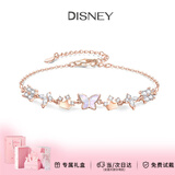 迪士尼（Disney）手链女生蝴蝶S925银手链高级送闺蜜生日送礼物送女友