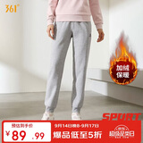 361°运动裤子女秋冬季跑步宽松加绒休闲裤束脚长裤卫裤662344702D