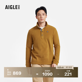 AIGLE艾高抓绒衣经典款POLARTEC户外保暖休闲半拉链上衣男 烟草色 BE483 XL (185/100A)