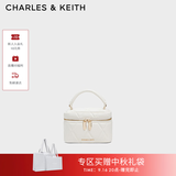 CHARLES&KEITH菱格链条手提斜挎小方包盒子包包女包生日礼物送女友CK2-80782534 Cream奶白色 小包
