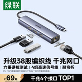 绿联Type-C转千兆扩展坞带网口拓展坞网线转接口USB网卡转接头通用苹果电脑转换器MacBook雷电笔记本