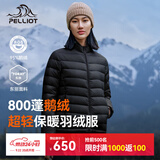 伯希和（Pelliot）轻薄排骨羽绒服女防风外套800蓬鹅绒保暖男冲锋衣内胆12340822黑L