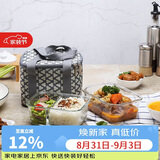 乐扣乐扣（LOCK&LOCK）耐热玻璃保鲜盒微波炉饭盒上班学生便当盒分隔餐盒配便当包两件套