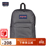JANSPORT杰斯伯书包轻便双肩包男女旅行包简约背包电脑包学生校园 4QUTDMX质感灰-侧边袋