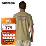 巴塔哥尼亚（Patagonia）男女情侣款通勤P-6 Logo混纺棉休闲潮流户外透气短袖T恤 38504 POGM L 176/185(CM)  80/91(KG)