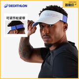 迪卡侬（DECATHLON）空顶帽男女夏天遮阳帽太阳帽鸭舌帽户外运动帽跑步帽子RUNC 天蓝撞色 空顶帽松紧带款（建议头围56-60厘米）