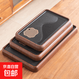 茶盘家用2025新款仿乌金石办公室小型茶台茶具沥水干泡台茶托盘 小号长韵茶盘39x26cm