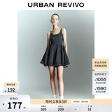 UR2026夏季新款女装拼接设计感超短款吊带连衣裙UYU760005+ 墨蓝 M