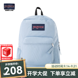 JANSPORT杰斯伯书包轻便双肩包男女旅行包简约背包电脑包学生校园 47LW7G7雾霾蓝-单侧边袋