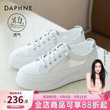 达芙妮 小白鞋女夏季新款运动鞋女夏透气网面女鞋休闲鞋子女ins潮板鞋女 白灰色-透气网面 38