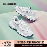 斯凯奇（Skechers）小白熊女士休闲鞋秋季厚底百搭运动软底老爹鞋99999863 白色/海军蓝色/WNV 38.5 尺码偏大,建议选小半码