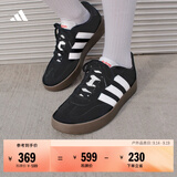 adidas「T头鞋」BARREDA休闲板鞋德训鞋男女阿迪达斯官方轻运动   黑色/白色   41
