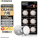 德力普（Delipow）CR2450纽扣电池6粒3V锂电池适用宝马丰田福特吉普凯迪拉克沃尔沃别克等汽车钥匙/电动晾衣架遥控器