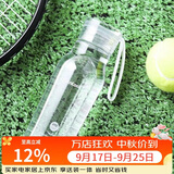乐扣乐扣（LOCK&LOCK）夏季运动水杯简约塑料杯户外便携水壶男女学生杯子白色350ML