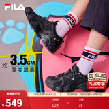 斐乐猫爪4丨FILA老爹鞋夏季女鞋男鞋黑色鞋子运动鞋休闲鞋厚底增高鞋 【女款】黑-BK 36.5