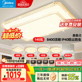 美的（Midea）LED吸顶灯现代轻奢客厅餐厅卧室灯具仿水晶灯饰吊灯6灯