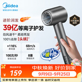 美的（Midea）高速护发吹风机 39亿等离子护发电吹风 大功率速干 家用负离子吹风筒FG208灰 中秋节礼物节日礼物