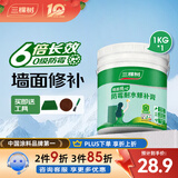 三棵树漆（SKSHU）开学季墙面修补膏补墙膏家用腻子膏防水防霉墙面修复遮盖裂缝修补 【抗菌防霉耐水】 1kg*1件