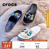 CROCS卡骆驰贝雅卡骆班凉拖男鞋女鞋户外拖鞋沙滩鞋|205392 深蓝/辣椒红-4CC 43 (270mm)