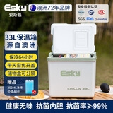 爱斯基（ESKY）车载保温箱户外冷藏箱 食品保热箱露营野餐便携商用摆摊钓鱼箱33L