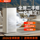 唯品森活【除烟神器】空气净化器除烟味棋牌室去除二手烟吸烟净化器办公室去烟雾室内麻将馆卧室排烟除异味 【大空间进阶款丨滤网*3】5-8人速净除烟 滤网终身领丨30天免费试用丨大空间除烟专用