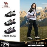 骆驼（CAMEL）【迪丽热巴同款】极光登山丑萌鞋女休闲鞋 L26S202026 米白/黑 37