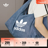 adidas「云朵包」牛仔风大容量运动挎包女子阿迪达斯官方三叶草 制服蓝 NS