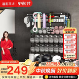 溢彩年华哑铃架运动健身器材收纳架瑜伽垫收纳筐带轮移动厚碳钢置物架6512