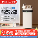 贝昂无耗材空气净化器家用除甲醛除过敏原杀菌消毒医用级空气消毒机除尘除烟味异味净化器【消毒认证】 【WiFi鸿蒙版】0耗材净化器X3H