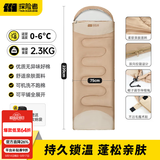 探险者（TAN XIAN ZHE）睡袋户外露营成人隔脏睡袋单人便携成年人酒店隔脏可拼接双人睡袋 【2.3KG】连帽款拼接专用【加厚冬季防寒款】-暖沙色