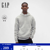 盖璞（GAP）男女装早秋款Logo刺绣抓绒宽松连帽衫卫衣美版795625 浅灰色 M 美码 L亚洲码180/96A【偏大,建议拍小一码】