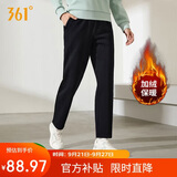 361°运动裤子女秋冬季跑步宽松加绒休闲裤直筒长裤卫裤662444701D