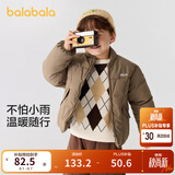 巴拉巴拉童装儿童棉服男童女童外套冬装棉衣绣花宝宝衣服 咖啡A51212 90