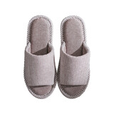 merdor拖鞋 可爱亲子儿童拖鞋 夏季室内情侣防滑软底家居拖鞋 春秋四季地板拖鞋男女士 咖啡-棉布底 L(40-41)