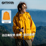 OUTDOOR PRODUCTS【黄玫瑰】机能三合一抓绒冲锋衣女防风夹克外套 向日葵黄