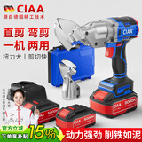 CIAA锂电电动铁皮剪充电式金属剪刀板彩钢瓦铁丝网毛毯电动工具 重载款(两块5节2500H电池) 赠高强度塑箱