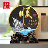 集里雅韵活性炭雕工艺品乔迁礼品碳雕酒柜电视柜客厅小摆件家居装饰品摆设 192YIK百福红边 松枝彩盒装