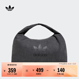 adidas「云朵包」牛仔风大容量运动挎包女子阿迪达斯官方三叶草 黑色 NS