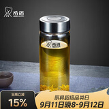 希诺单层玻璃杯男家用商务办公泡茶杯子便携车载水杯XN-6015 280mL