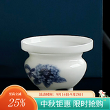 MULTIPOTENT黄旭东大师作品羊脂玉冰种凝玉茶具配件茶托富贵团圆见福茶漏
