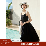 茵曼（INMAN）欧若风天丝薄开衫女装衬衫2026夏季新品长袖衬衣 吊带裙黑色-18322336 S