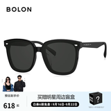 BOLON暴龙眼镜太阳镜防晒墨镜偏光镜男女款韩版经典方框遮阳镜 BL3027 大码BL3037C11-暗黑色