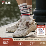 斐乐猫爪5代|FILA老爹鞋男女鞋26秋季复古风运动休闲厚底通勤鞋 斑鸠黄/苍白-TP 36.5