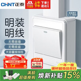正泰（CHNT）明装开关插座面板 1c系列  一开双控