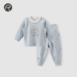 乖奇熊婴儿衣服分体长袖长裤儿童两件套装宝宝秋动机内衣秋衣秋裤T恤裤 GQVPC1274-婴儿蓝气球翩跹 90