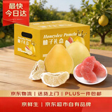 京鲜生 双色蜜柚/柚子 4粒装 净重10-12斤 单果2-3斤 生鲜中秋水果礼盒