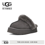 UGG秋季女士经典舒适厚底毛拖包头休闲懒人毛毛鞋勃肯鞋 1122550 CHRC|炭灰色 40 40码及以上建议正码正拍