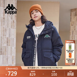 卡帕（Kappa）复古运动羽绒服情侣男女冬连帽550蓬防寒保暖棒球服 K0EZ2YY01D