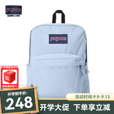 JANSPORT杰斯伯书包轻便双肩包男女旅行包简约背包电脑包学生校园 4QUE7G7雾霾蓝-隔层+侧袋